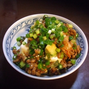 冷奴レシピ：韓国風アボカド納豆